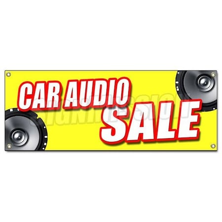 Signmission CAR AUDIO SALE BANNER SIGN mps speakers stereo installation repair amps B-Car Audio Sale